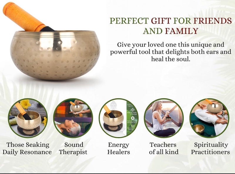 Zap Impex Beautiful New Hand Hammered Brass Singing Bowl Tibetan Meditation Yoga Singing Bowls 4.5 Inch - Image 4